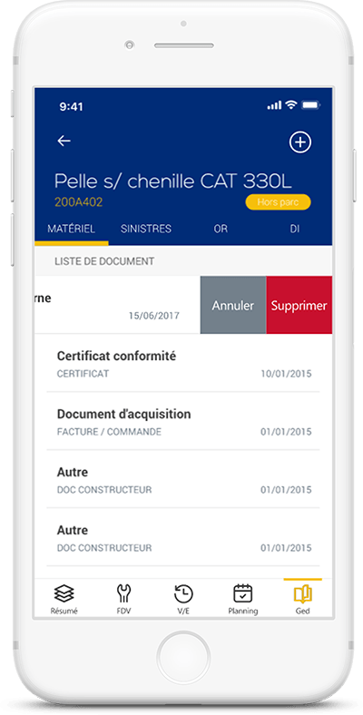Consulter, ajouter ou supprimer des documents relatifs au matériel Consulter, ajouter ou supprimer des documents relatifs au matériel